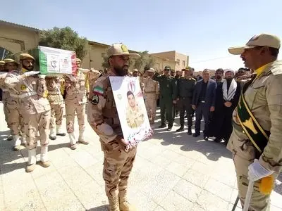 تشییع پیکر شهید مرزبانی در شهرستان زهک