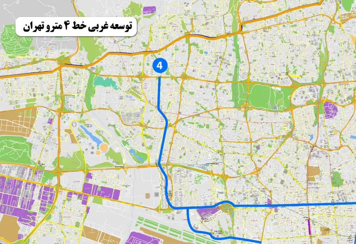 تلاش برای افتتاح فاز نخست پروژه توسعه غربی خط ۴ مترو در سال جاری 