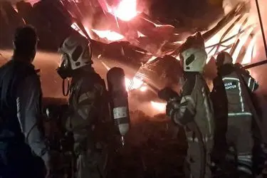 مصدومیت یک آتش‌نشان از ناحیه کمر