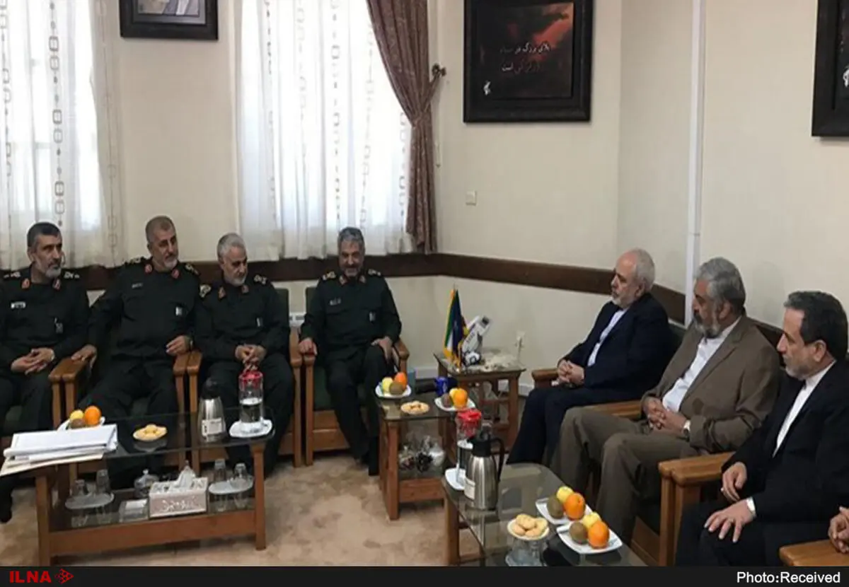 دیدار ظریف با فرماندهان عالی‌رتبه سپاه