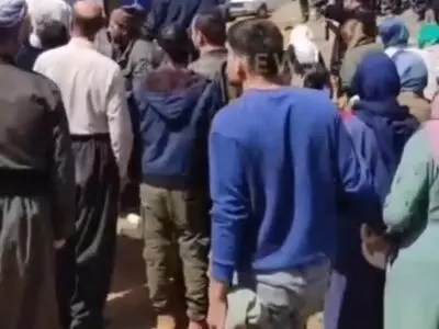 تصاویری از ریزش معدن در روستای عبدالله مهاباد