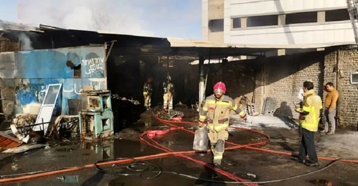 آتشسوزی کارگاه شارژ سیلندر گاز مایع در مسعودیه + فیلم