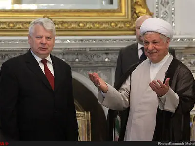 دیدار آیت الله هاشمی رفسنجانی با رئیس مجلس لهستان
