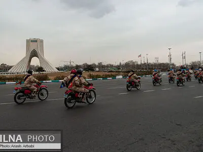 رژه موتورسواران به مناسبت ۱۲ بهمن 
