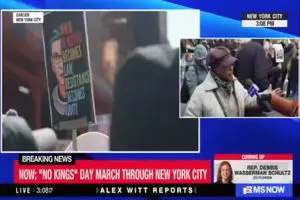 برای معیشت مردم پول نیست، اما برای جنگ هست! / معترض حاضر در اعتراضات «نه به پادشاه» + فیلم