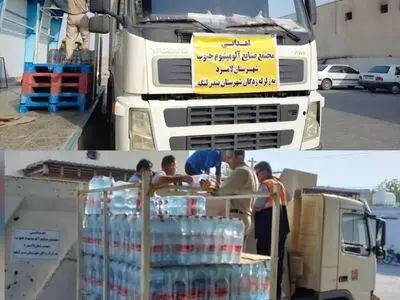 ارسال تیم ارزیاب و ۵ هزار بطری آب معدنی از لامرد به مناطق زلزله زده بندر لنگه هرمزگان