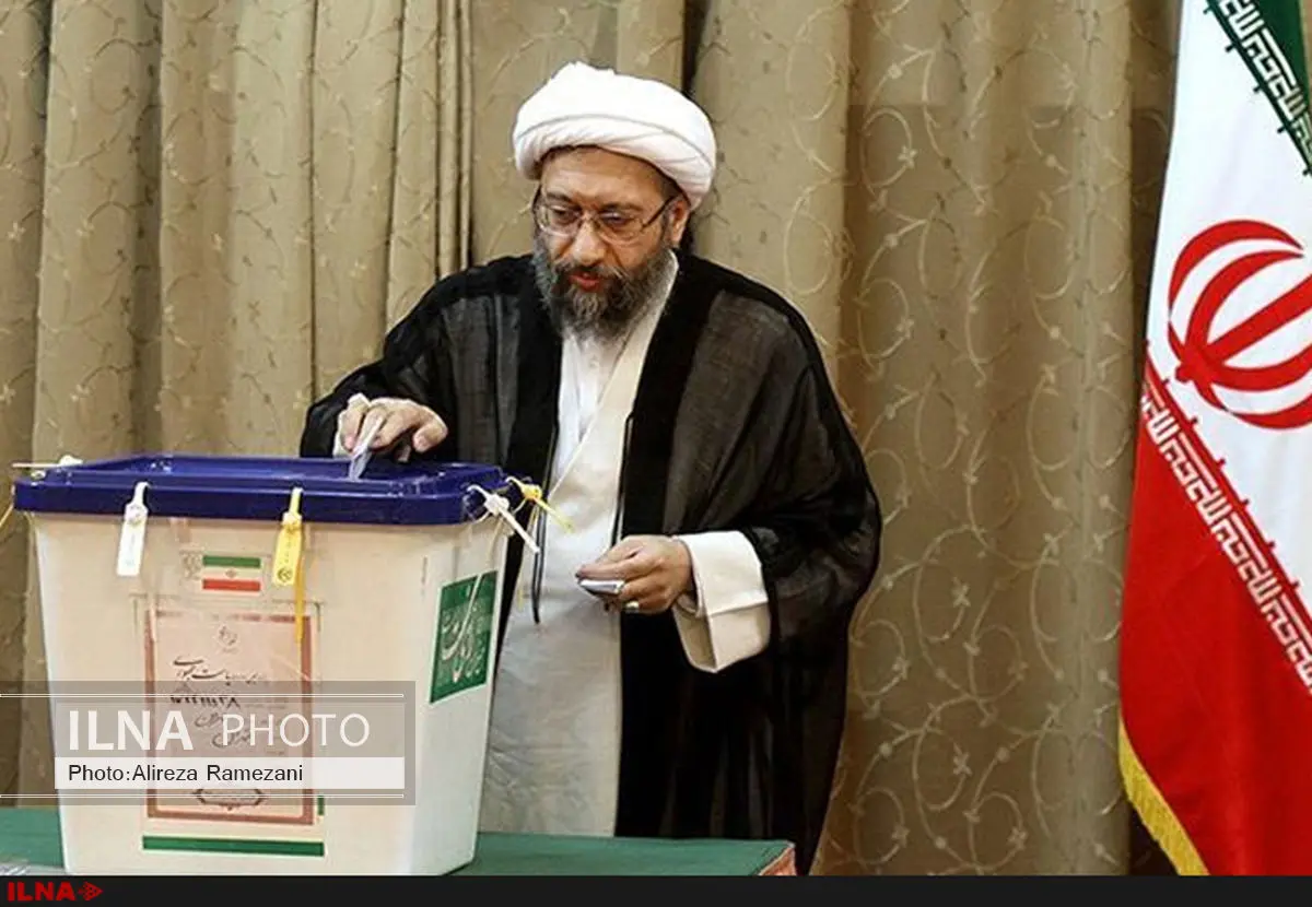 رئیس قوه قضاییه رای خود را به صندوق انداخت