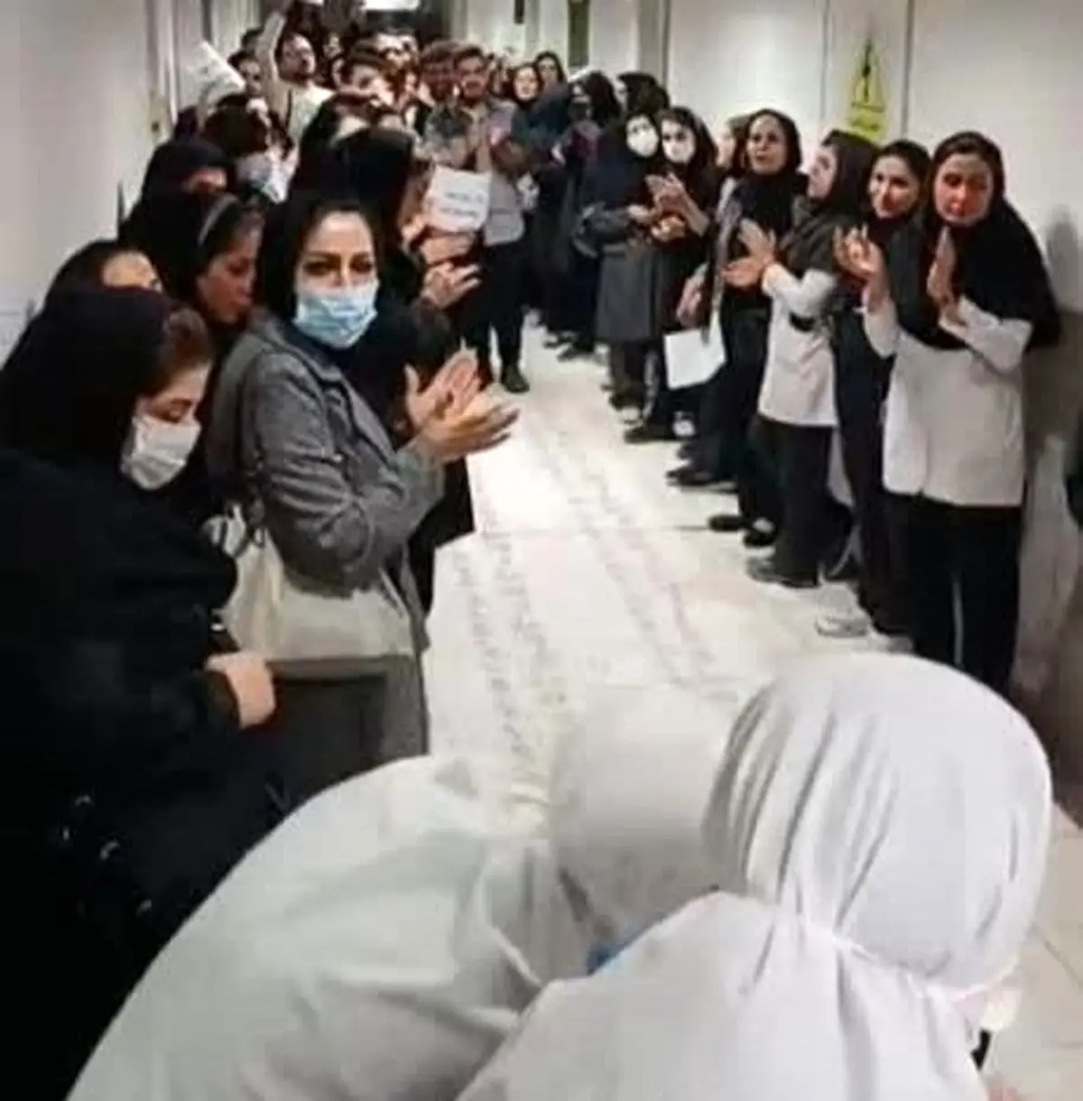 اعتراض پرسنل بیمارستان امام خمینی اهواز