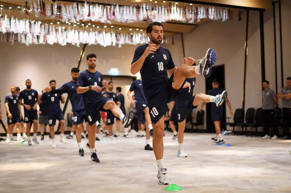 جلسه فنی و تمرین سبک تیم ملی قبل از بازی فلسطین
