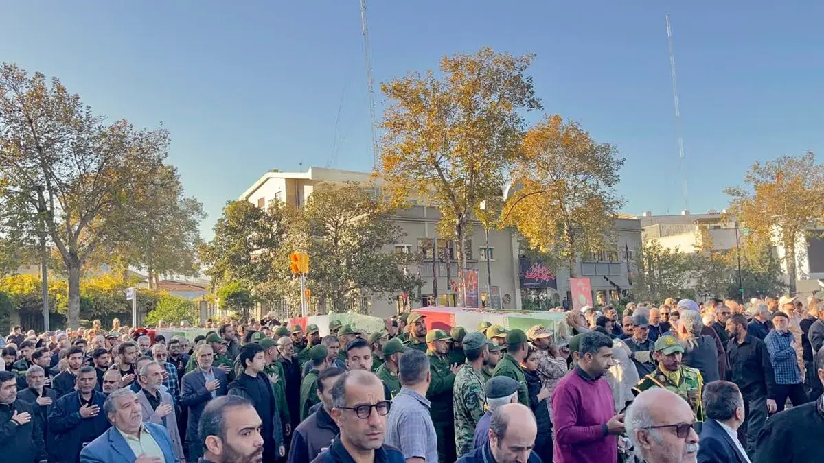 تشییع پیکر پنج شهید گمنام در گرگان