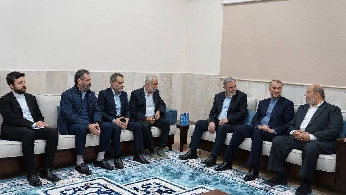 قادة المقاومة الفلسطینیة یلتقون وزیر الخارجیة الایراني في لبنان