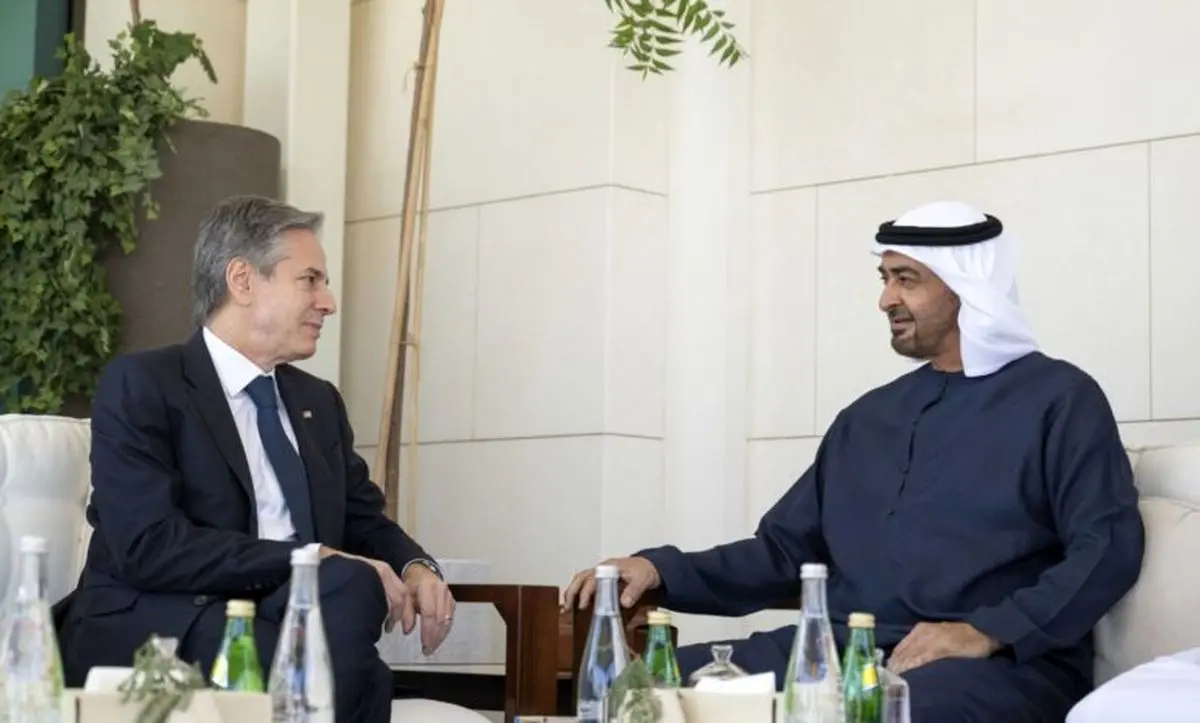 دیدار رئیس امارات و بلینکن در ابوظبی