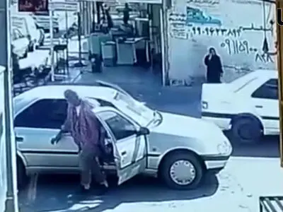 فیلم لحظه سرقت مسلحانه از طلافروشی در خیابان معلم رودان هرمزگان