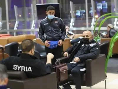 المنتخب الوطنی السوری لکرة القدم یصل طهران