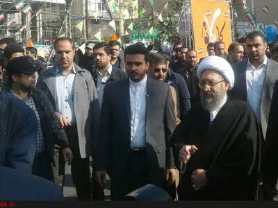 رییس قوه قضائیه در راهپیمایی سالگرد پیروزی انقلاب حاضر شد