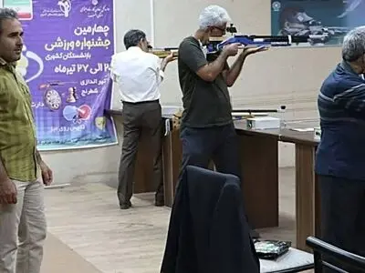 مسابقات تیراندازی با تفنگ بادی  بازنشستگان استان البرز برگزار شد