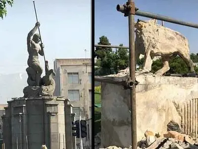 انتقاد رئیس انجمن هنرمندان مجسمه‌ساز ایران از نحوه جمع‌آوری شیرهای میدان حر