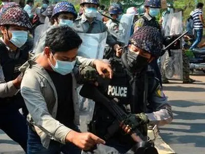 Myanmar police fire rubber bullets, wounding three, as hundreds of thousands protest