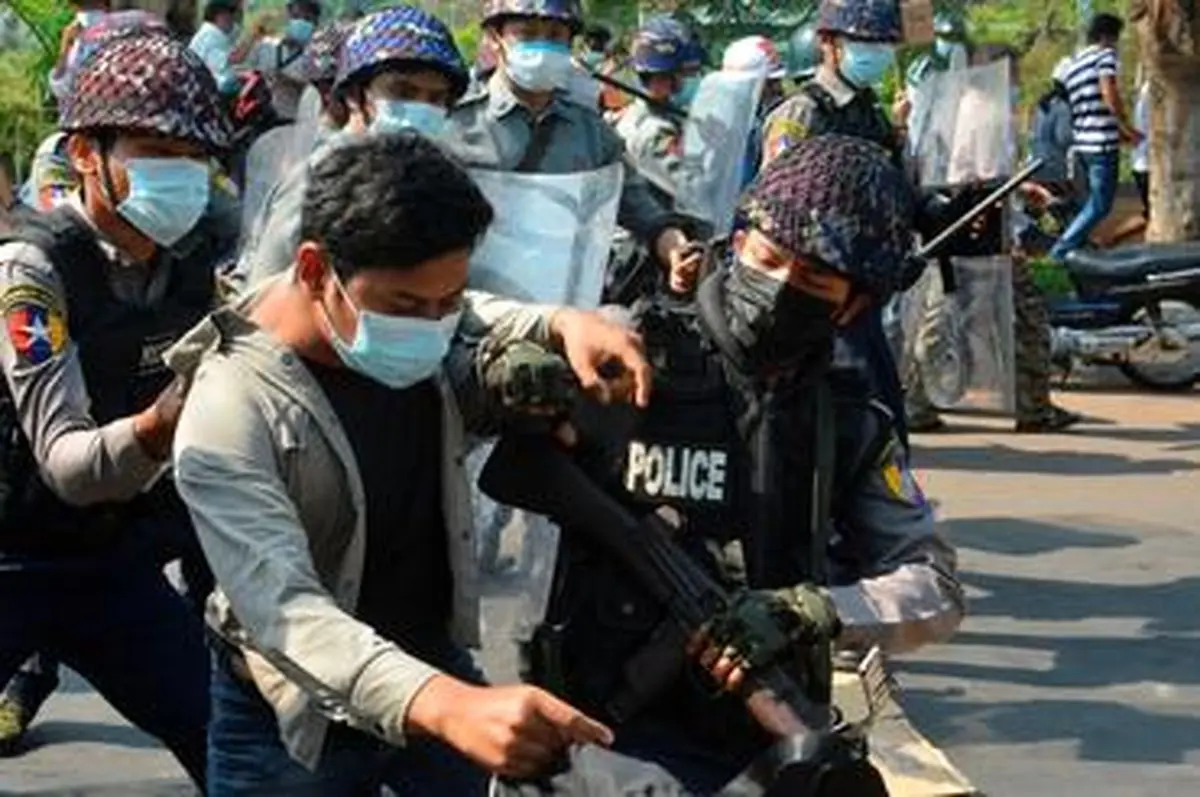 Myanmar police fire rubber bullets, wounding three, as hundreds of thousands protest