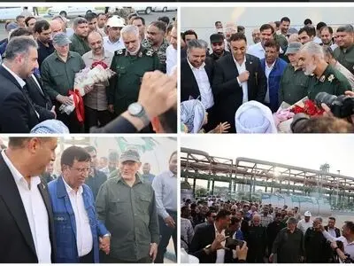 بازدید سرلشکر صفوی و هیئت همراه از مجتمع پتروشیمی مارون 