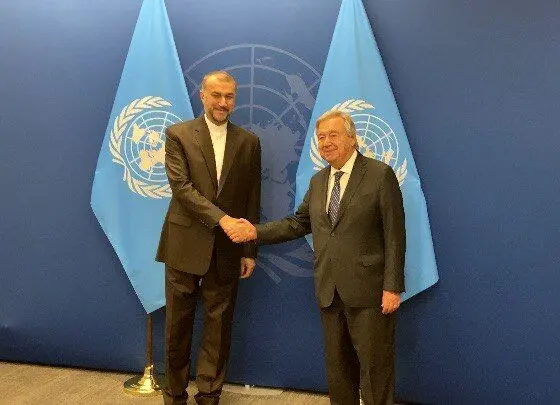 Amirabdollahian meets UN chief in New York