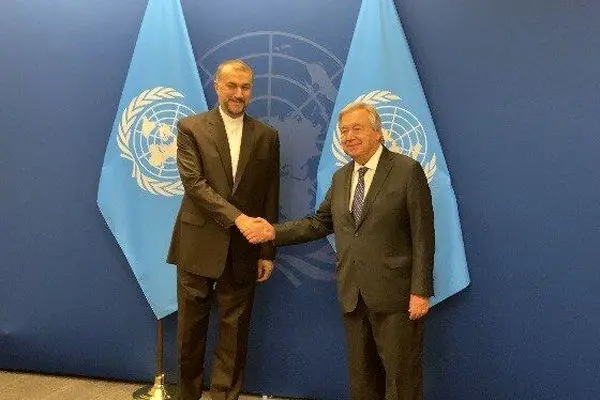 Amirabdollahian meets UN chief in New York