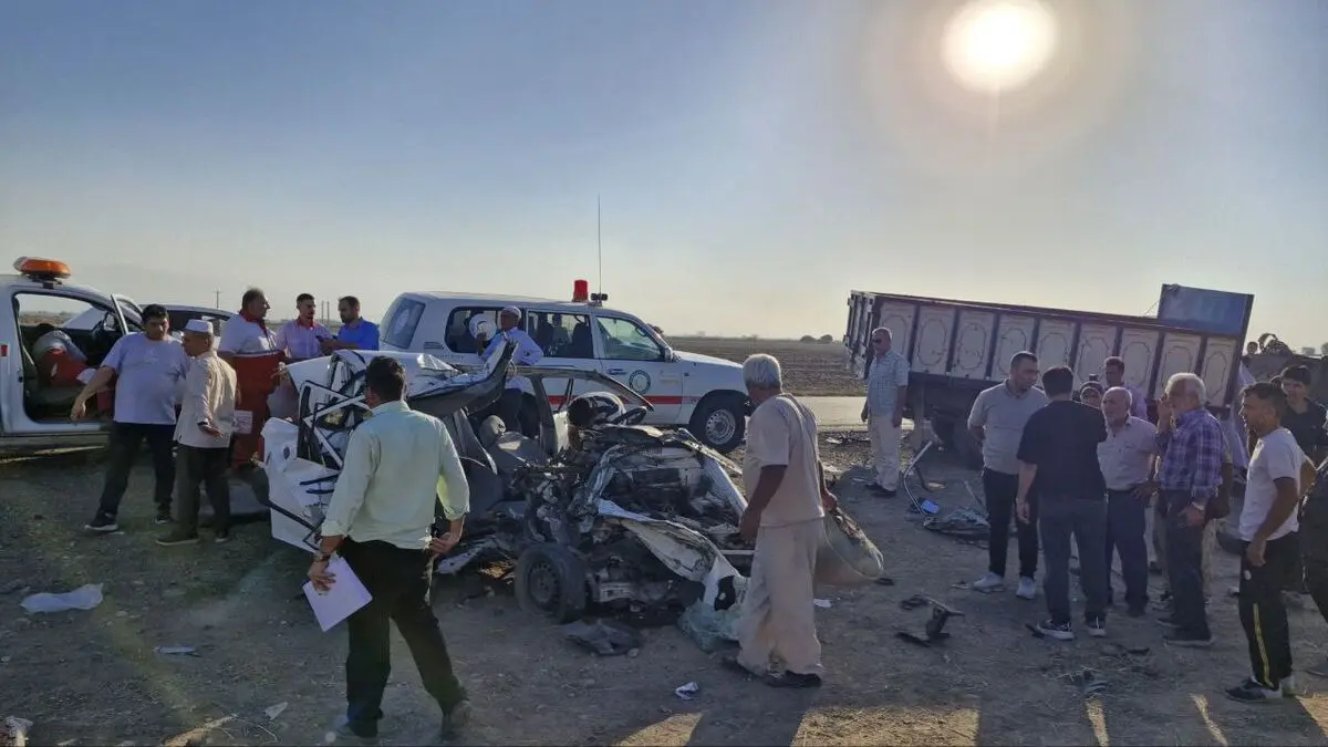 برخورد خاور و پراید در محور «بایلر» جان ۲ نفر را گرفت