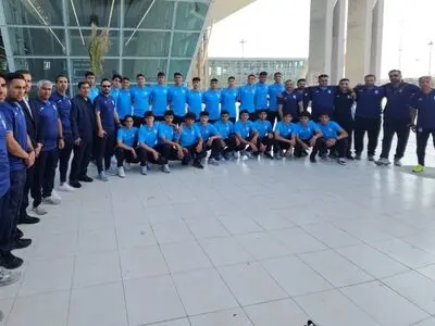تیم ملی فوتبال نوجوانان ایران وارد کیش شد