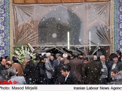 مراسم ترحیم سیده فاطمه خاتمی در مسجد حظیره یزد