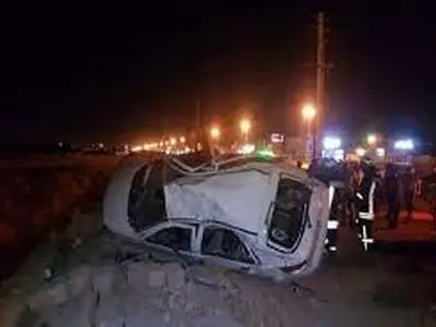 یک کشته و 5 مصدوم در پی واژگونی پراید در مشهد