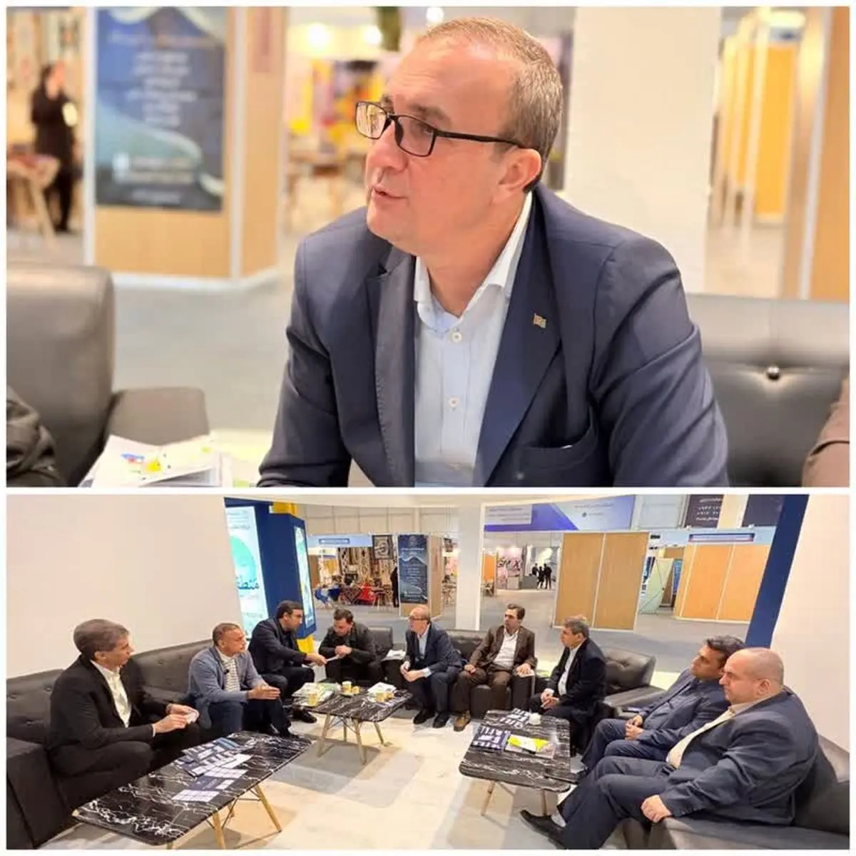 حضور عضو هیأت‌مدیره اتحادیه صنایع و کارآفرینان ترکمنستان در پاویون مناطق آزاد ایران در کیش اکسپو ۲۰۲۵ 