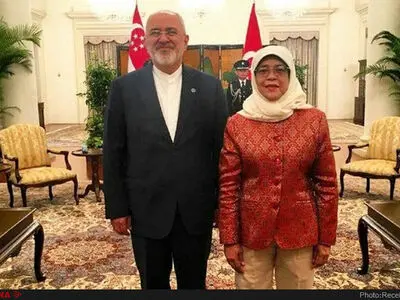 ظریف با رئیس‌جمهور سنگاپور دیدار کرد