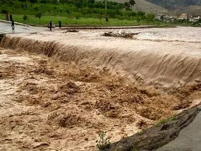 جاری شدن سیلاب در روستاهای اوقچی و گچی سو بخش مرکزی کلاله