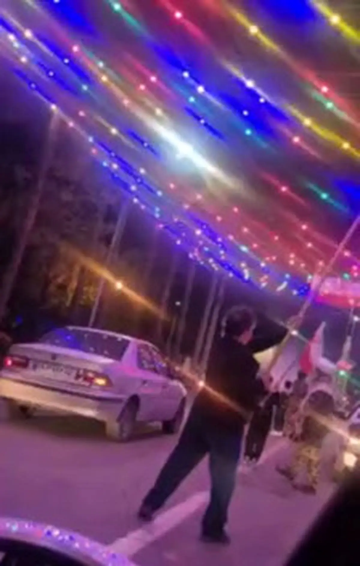 پرچم‌گردانی هدایت هاشمی، بازیگر در شهر سبزوار + فیلم