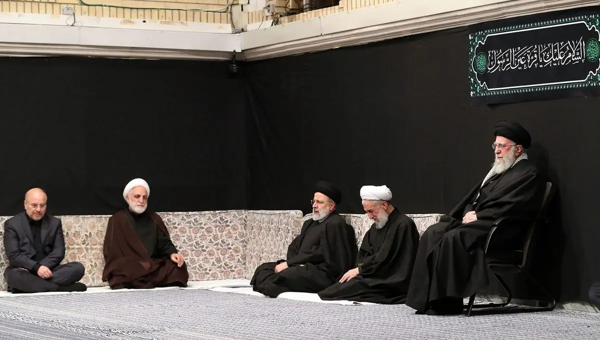 Iran Leader attends mourning ceremony commemorating Lady Fatima (S.A)