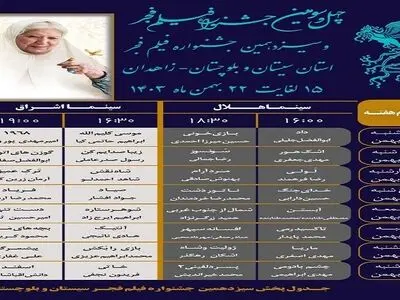 جشنواره فیلم فجر سیستان و بلوچستان با اکران "داد" آغاز می‌شود