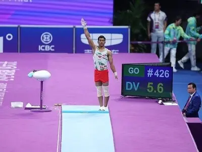 کسب اولین مدال تاریخ ژیمناستیک ایران در بازیهایی آسیایی هانگژو 