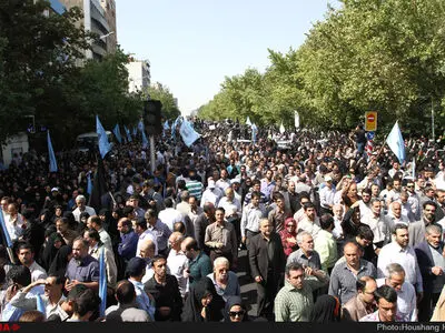  مراسم تشییع پیکر جان‌ باختگان فاجعه منا در تهران/1