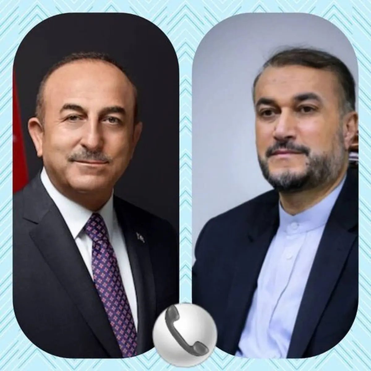 وزیرا الخارجیة الإیراني والترکي یبحثان هاتفیا القضایا الاقلیمیة والدولیة