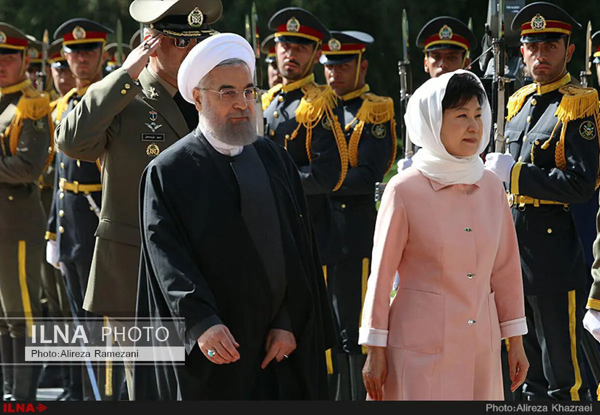 رئیس جمهور کره جنوبی مورد استقبال روحانی قرار گرفت