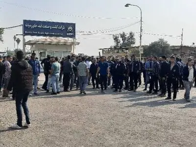 دومین روز اعتراض صنفی کارگران «کارخانه قند خاورمیانه» شوش