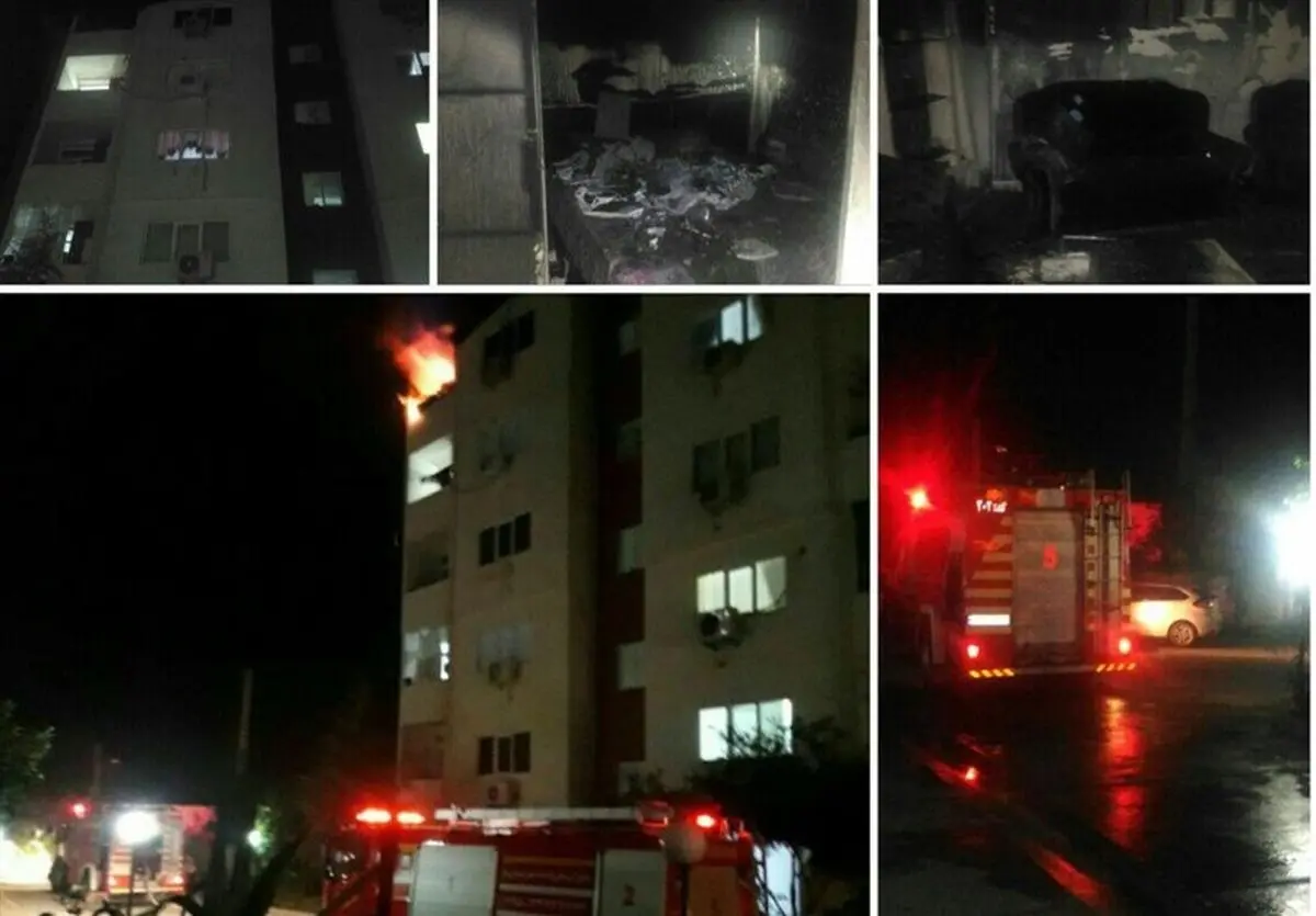 ‍ وقوع آتش سوزی  یک مصدوم برجای گذاشت
