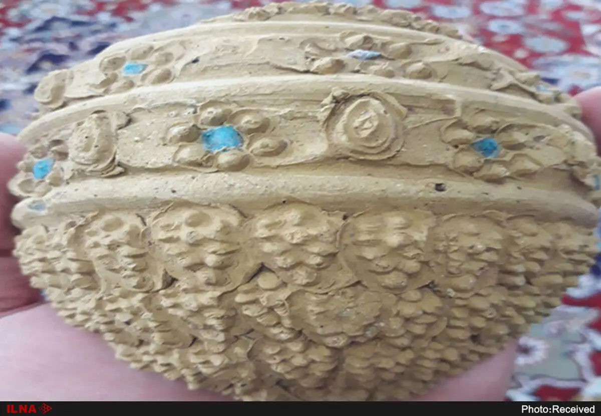 کشف سفال ایلخانی با تزئینات سنگ فیروزه در آذربایجان شرقی