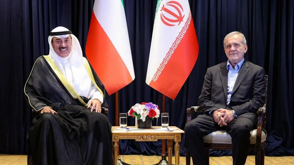 دیدار پزشکیان و ولیعهد کویت در مجمع عمومی سازمان ملل
