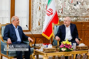  دیدار رئیس مجلس شورای اسلامی با رئیس دفتر سیاسی حماس