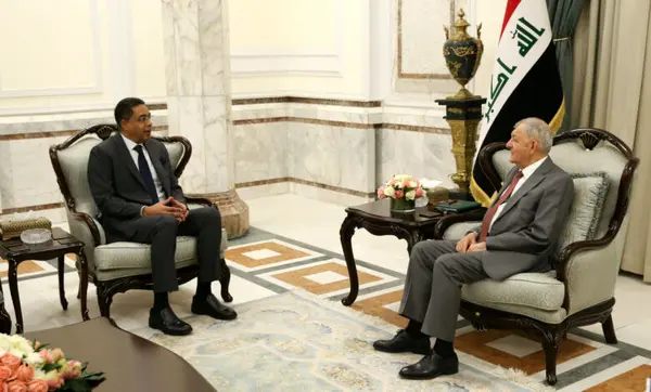 دیدار سفیر کویت در بغداد با رئیس‌جمهوری عراق