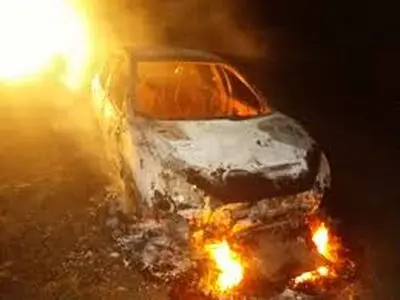 حادثه رانندگی در جاده اراک خمین و جان باختن راننده در آتش 
