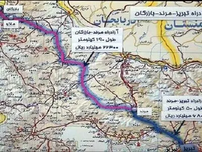 پیشرفت فیزیکی ۹۵ درصدی آزادراه تبریز - بازرگان تا پایان سال