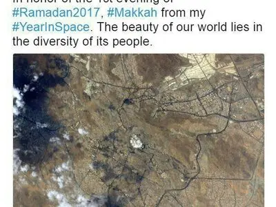 عکس شگفت انگیز یک فضانورد از خانه خدا