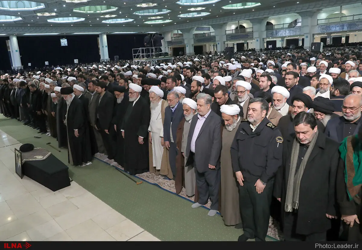 حضور علوی و شهیدی محلاتی در مراسم تدفین و ترحیم آیت‌الله شاهرودی در قم